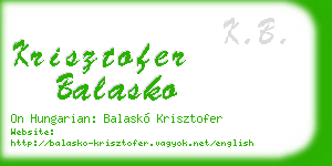 krisztofer balasko business card